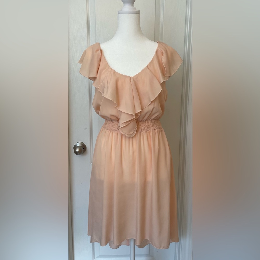 Light Pink Ruffle Front Dress. My Michelle. Size M.